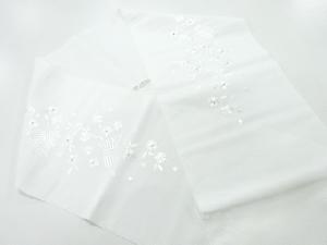 リサイクル　桜模様刺繍半衿